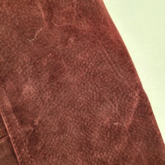 Wilsons Leather Maxima Jacket Women's XL Maroon Suede Lined Vintage 90s Y2K - Picture 8 of 16